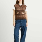 House Of Sunny Women's Duck Knit Vest in Tobacco