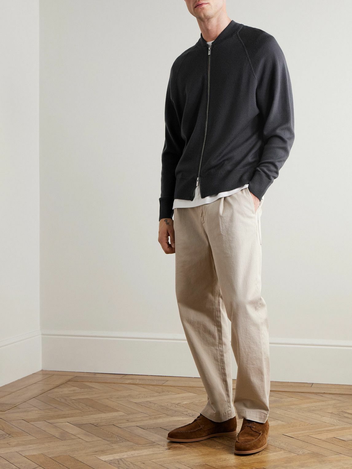 Barena - Merino Wool Zip-Up Cardigan - Gray
