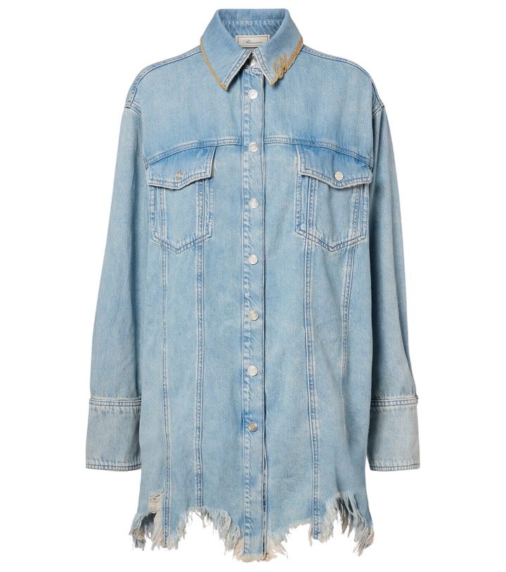 Photo: Blumarine Embroidered denim overshirt