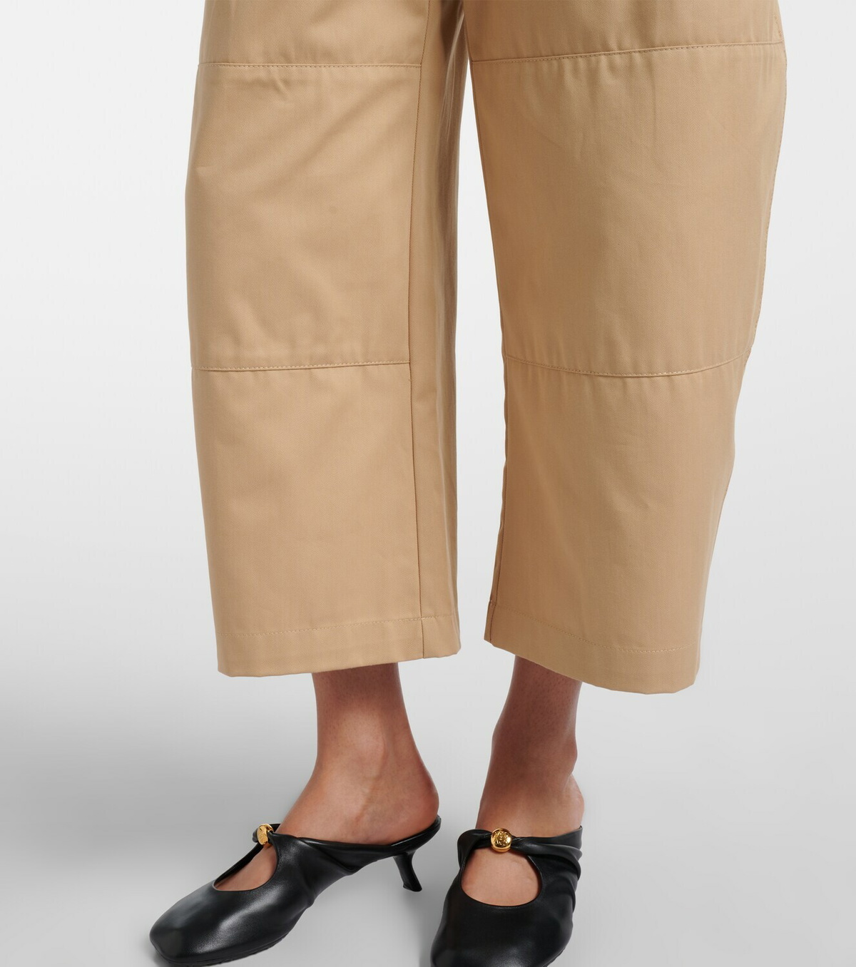 Loewe Cotton cropped barrel-leg pants