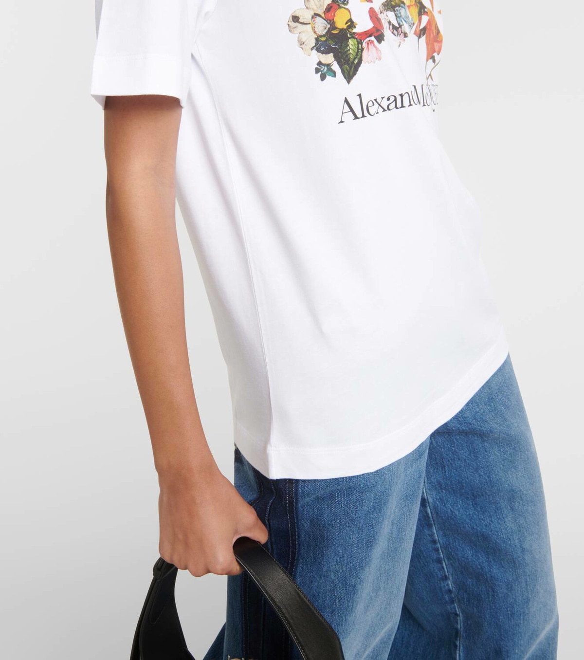 Alexander McQueen Floral cotton jersey T-shirt