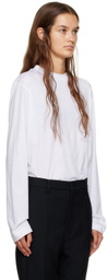 Sofie D'Hoore White Crewneck Long Sleeve T-Shirt