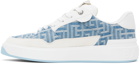 Balmain Blue & White B-Court Flip Denim Sneakers