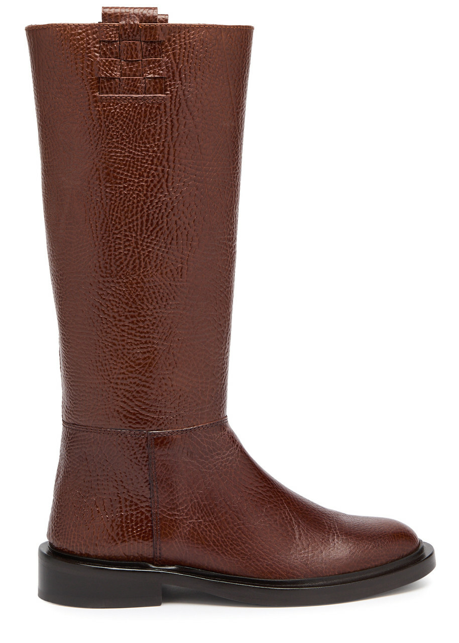 HEREU Brown Armenta Low Zipped Boots HEREU