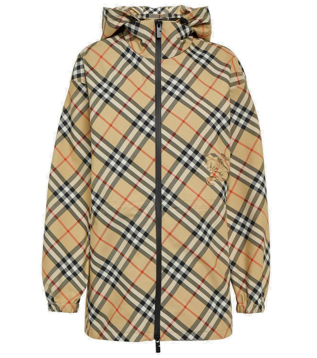 Burberry Black Dartmouth Horseferry Print Rain Jacket Burberry