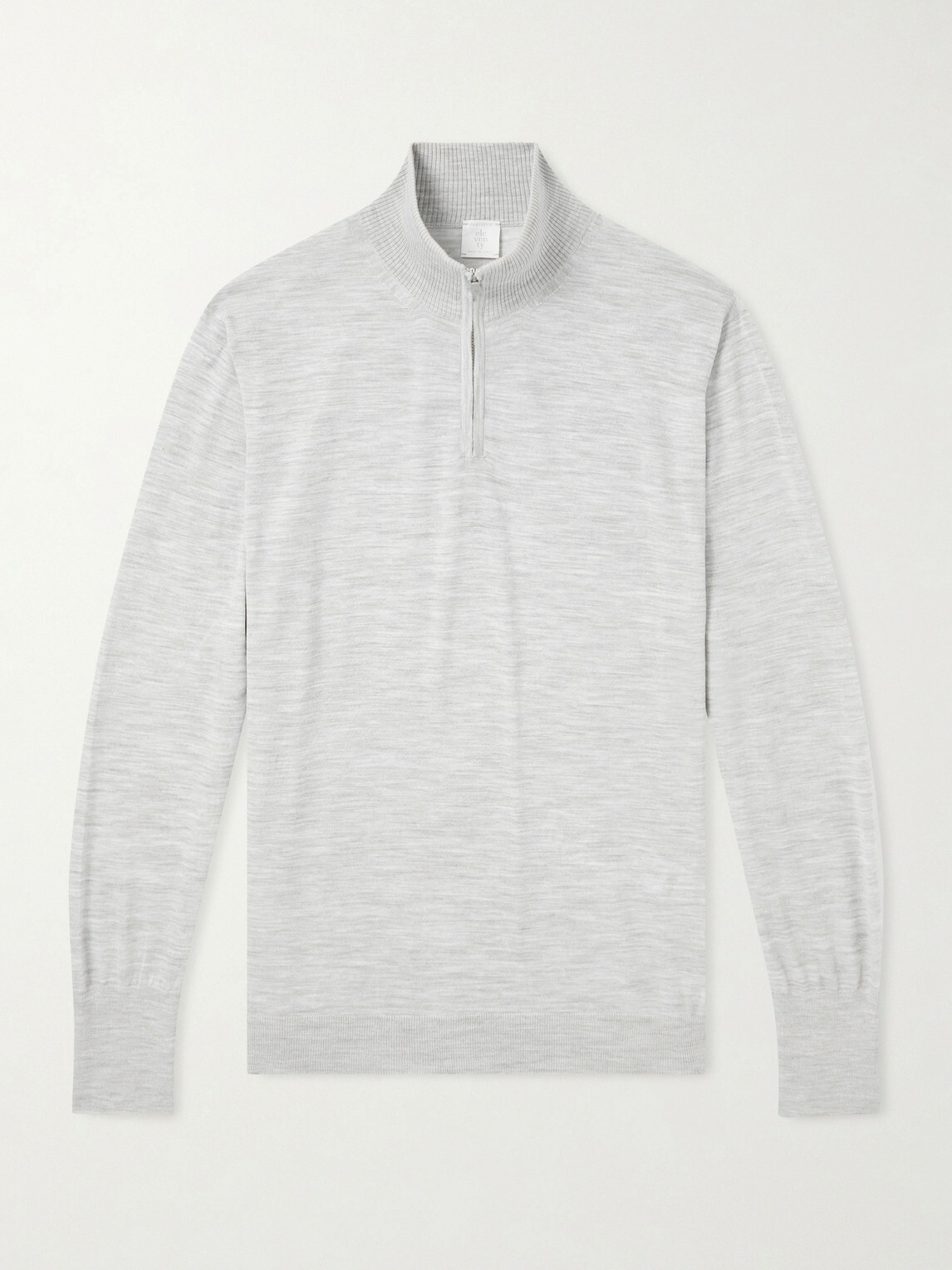 Eleventy - Wool Half-Zip Sweater - Gray