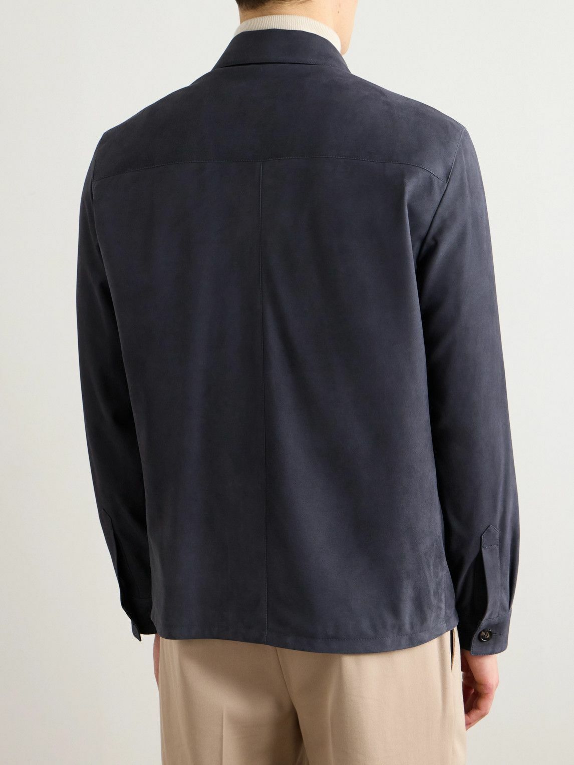 Loro Piana - Suede Overshirt - Blue