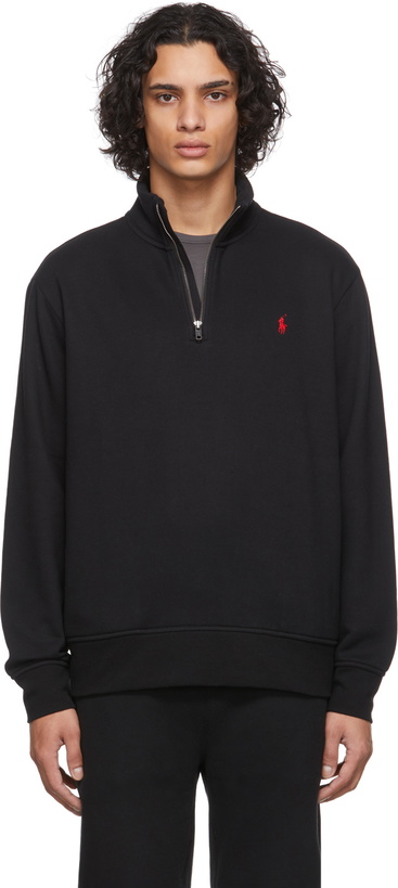 Photo: Polo Ralph Lauren Black Quarter-Zip Sweater