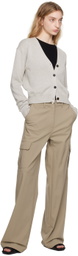 Theory Taupe Wide-Leg Trousers