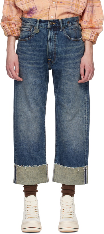 Photo: R13 Blue Cuffed X-Boyfriend Jeans