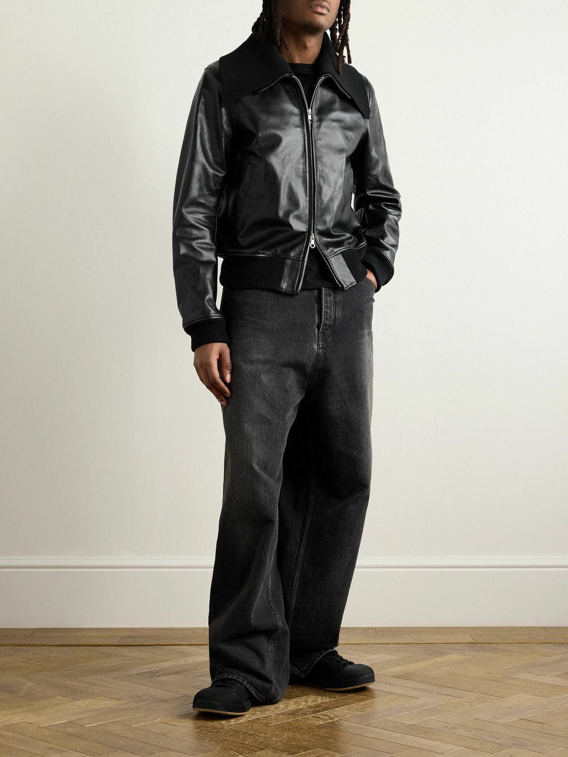 Our Legacy - Pharos Leather Bomber Jacket - Black Our Legacy