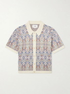 Corridor - Trance Jacquard-Knitted Cotton Shirt - Neutrals