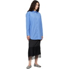 ANINE BING Blue Plaza Shirt