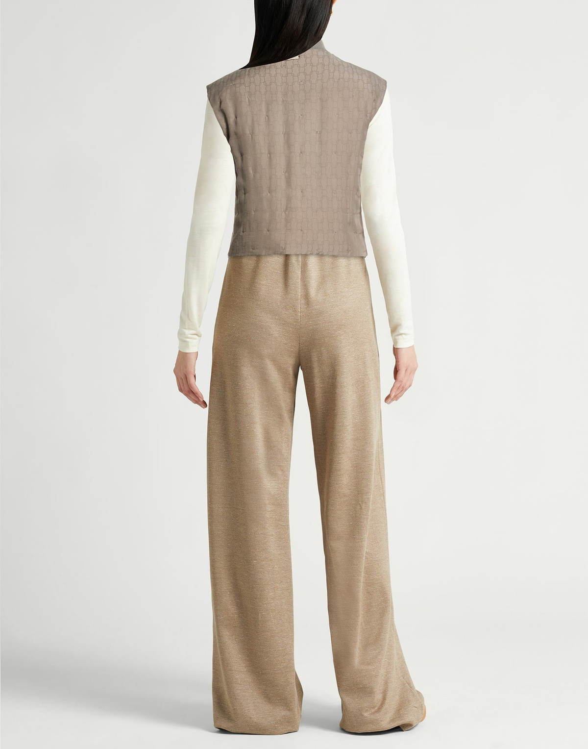 Agnona Womens Vest Taupe