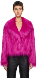Stand Studio Pink Janet Faux-Fur Jacket