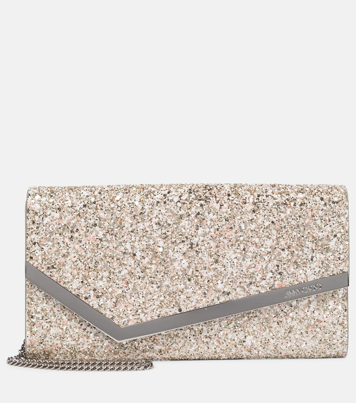 Jimmy choo discount emmie glitter clutch