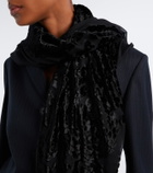 The Row Mitaf floral velvet devoré scarf