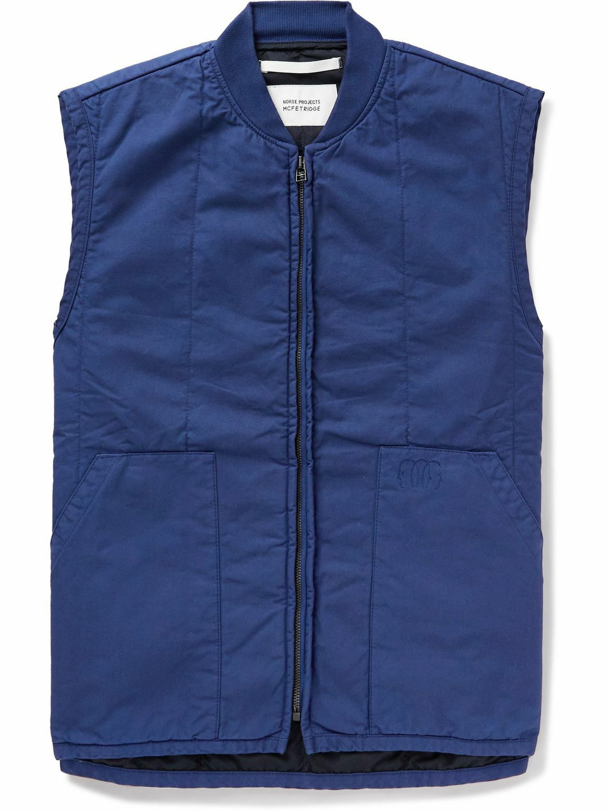 Norse Projects - Geoff McFetridge Peter Embroidered Cotton-Twill Gilet ...