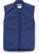 Norse Projects - Geoff McFetridge Peter Embroidered Cotton-Twill Gilet - Blue