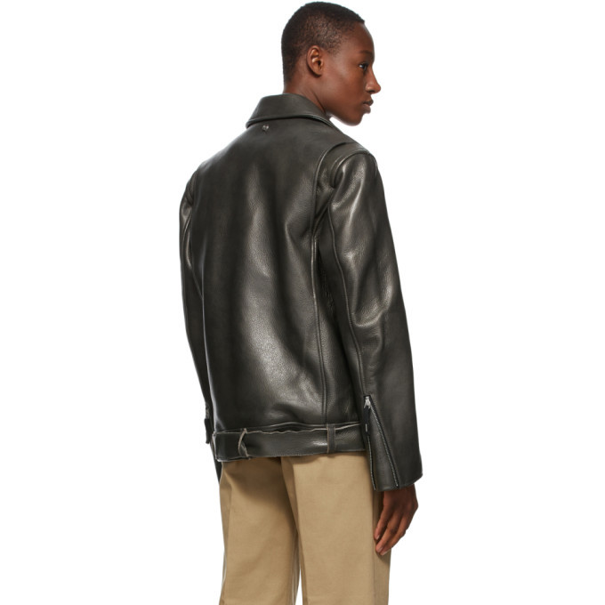 ADER error Black Leather Oversized Norman Jacket ADER error