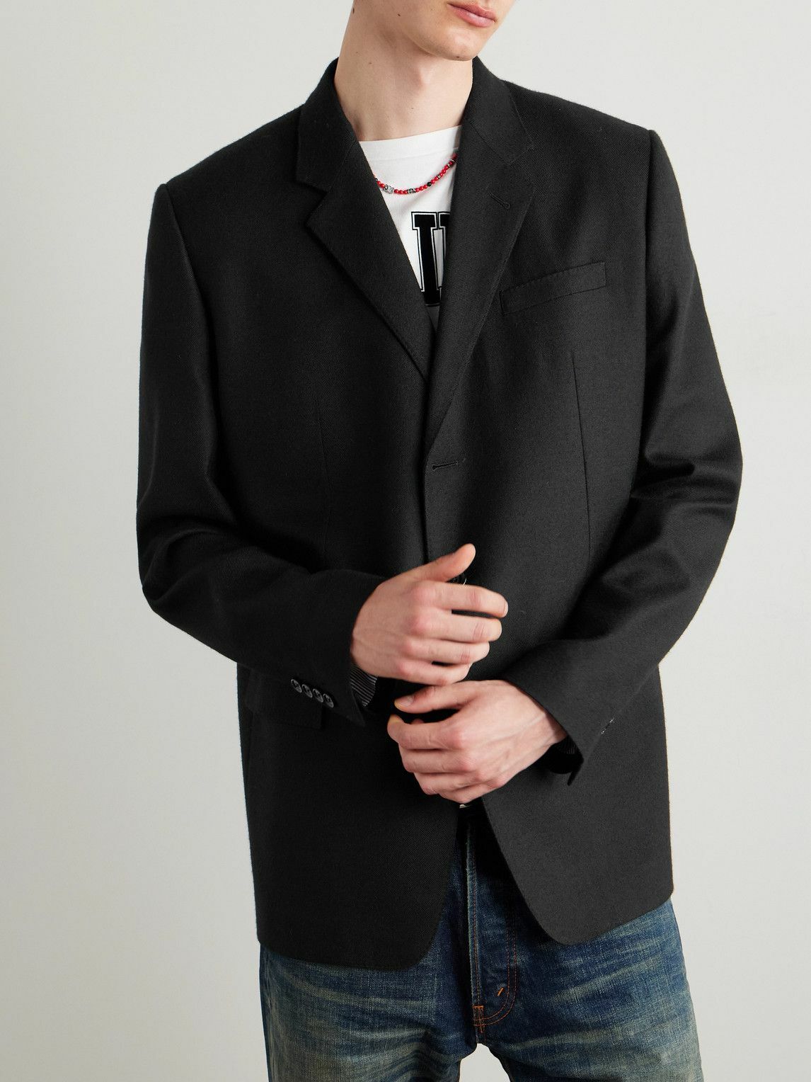 CELINE - Cashmere-Twill Blazer - Black
