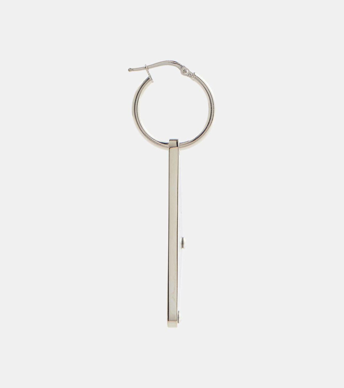 Prada Symbole logo sterling silver single earring