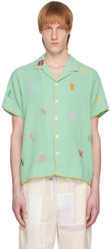 Photo: HARAGO Green Embroidered Shirt