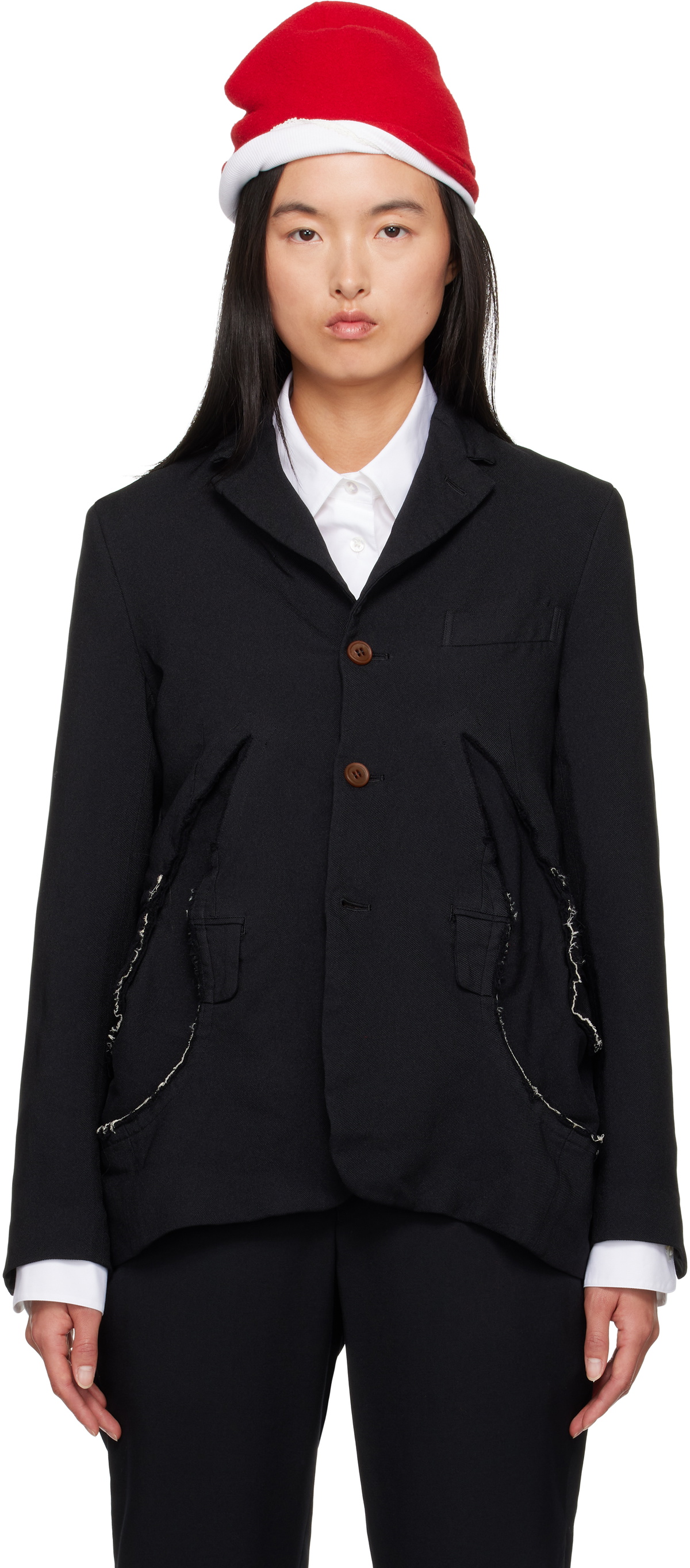 Black Comme des Garçons Black Gabardine Blazer