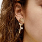 Shrimps Women's Durant Gold Earrings in Gold/Cream