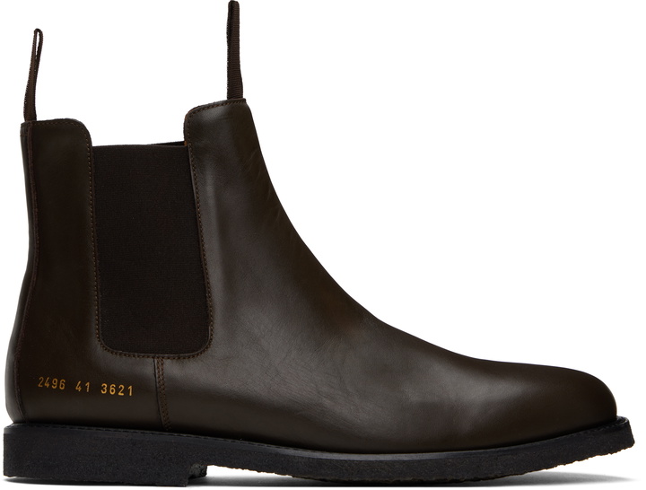 Photo: Common Projects Brown Classic Chelsea Boots