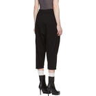 Rick Owens Drkshdw Black Drawstring Cropped Lounge Pants