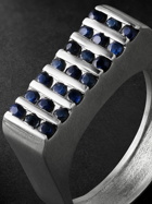 Pearls Before Swine - Silver Sapphire Ring - Silver