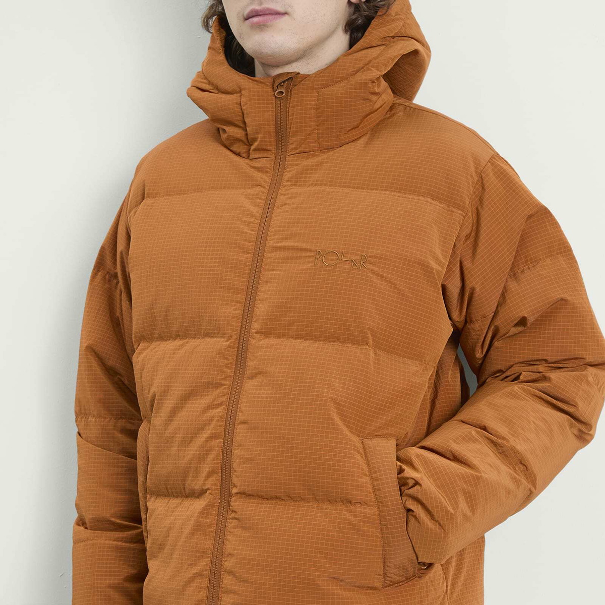 Polar Skate Co. Men's Soft Puffer Jacket in Orange