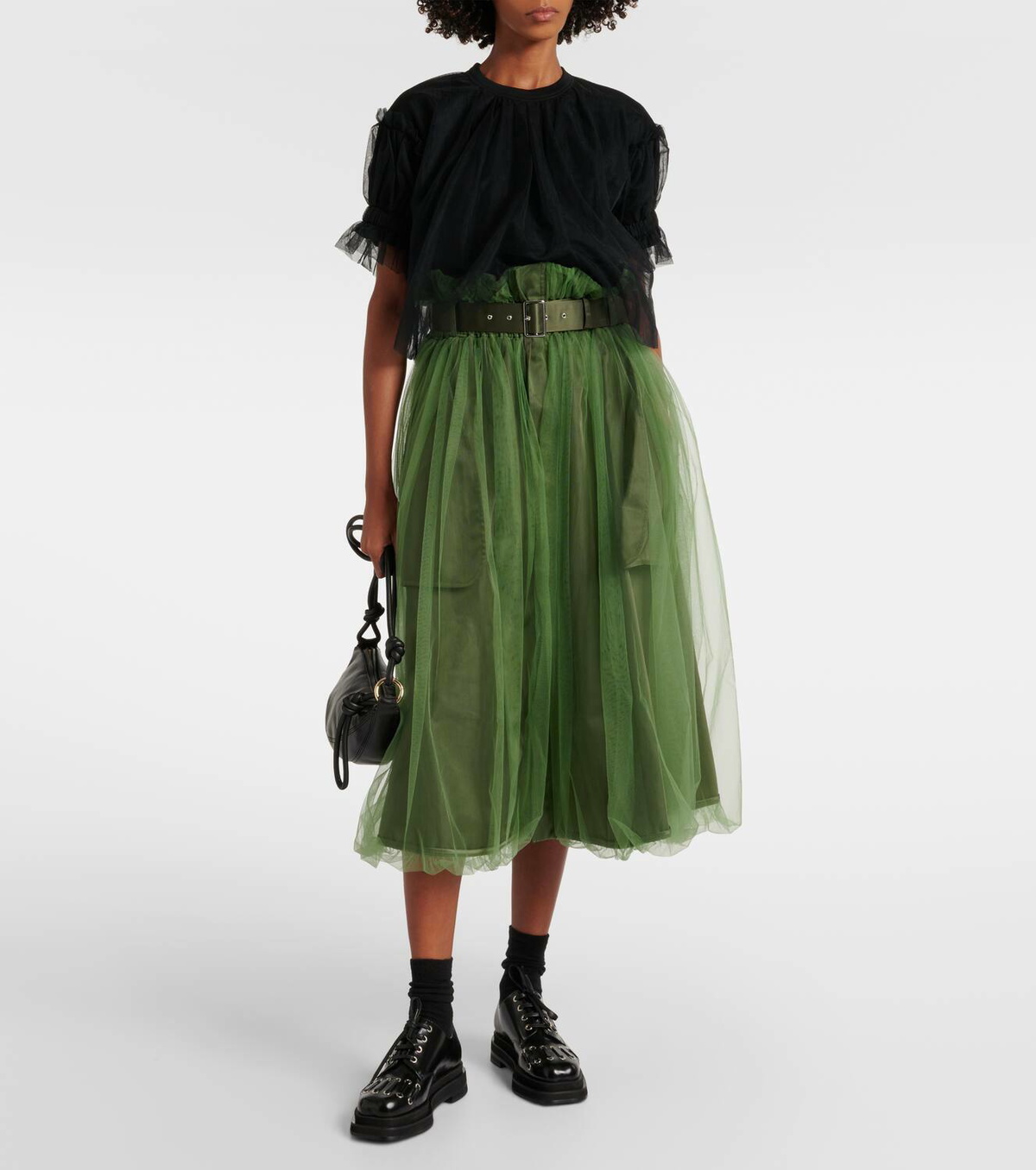 noir kei ninomiyaのタータンチェックレイヤードスカート