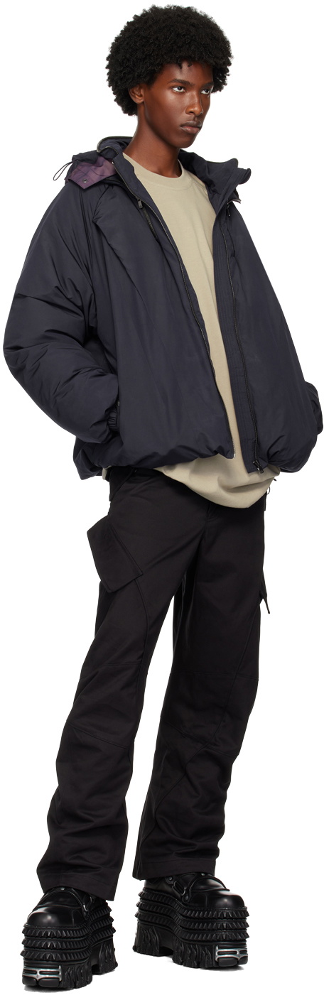 JiyongKim Navy Sun-Bleached Down Jacket
