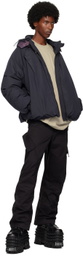 JiyongKim Navy Sun-Bleached Down Jacket