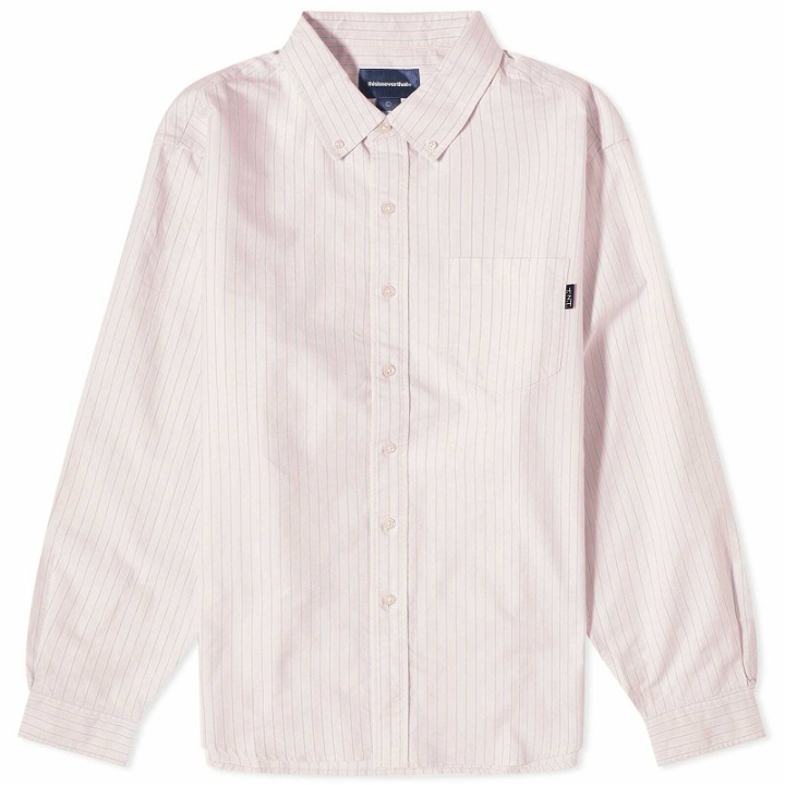 Photo: thisisneverthat Men's Striped Oxford Shirt in Pink