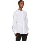 Dsquared2 White Poplin Band Collar Shirt