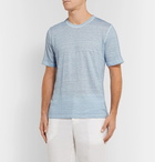 120% - Slub Linen T-Shirt - Blue