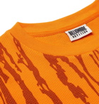 Billionaire Boys Club - Logo-Embroidered Waffle-Knit Cotton-Jersey Sweatshirt - Orange