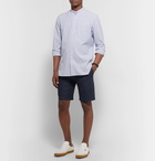 Paul Smith - Nep Cotton, Linen and Silk-Blend Denim Shorts - Dark denim