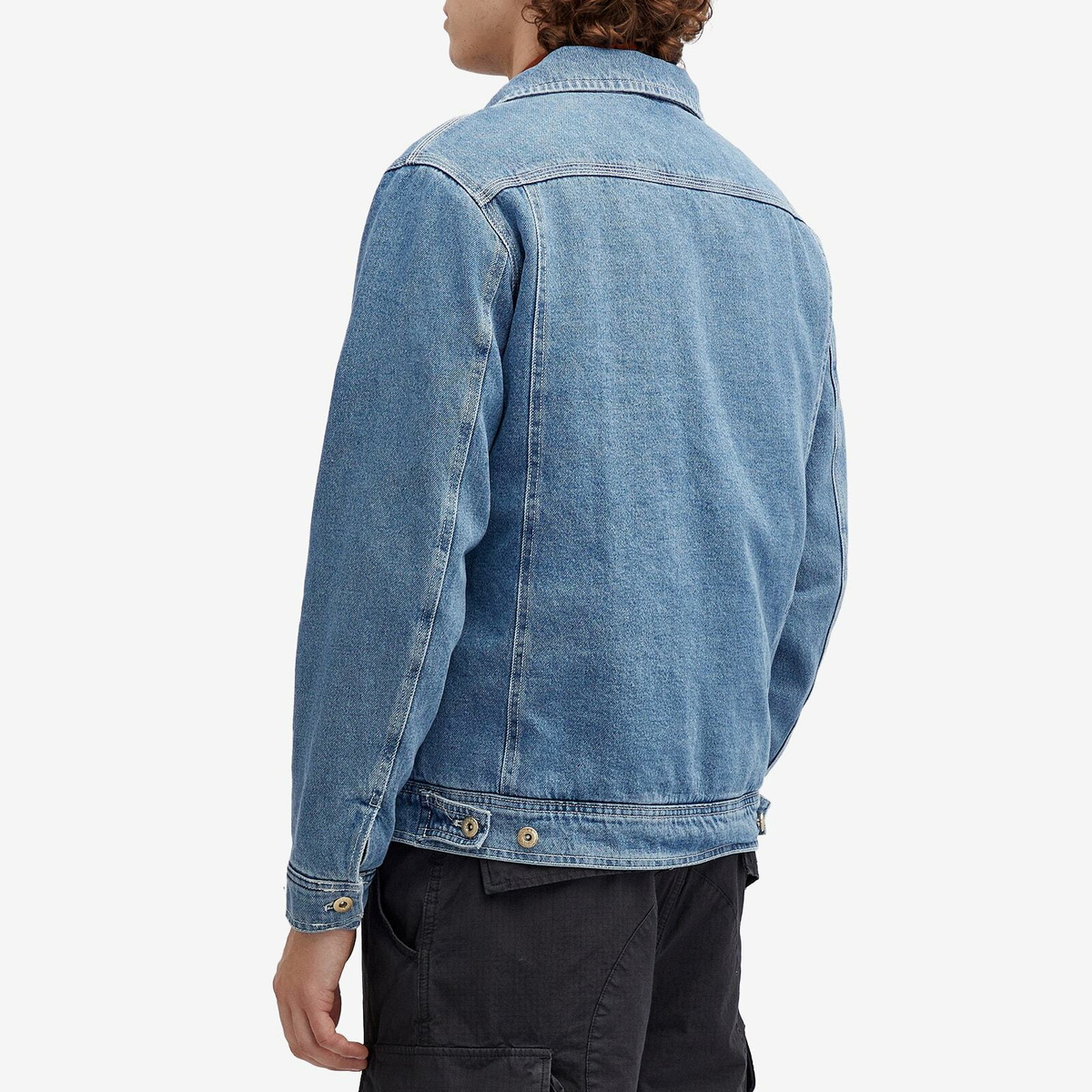 Stan Ray Men's Lined Trucker Jacket in Heavy Stonewash Denim Stan Ray