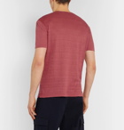 Altea - Garment-Dyed Slub Linen T-Shirt - Red