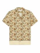Orlebar Brown - Hibbert Camp-Collar Paisley-Print Linen-Blend Shirt - Yellow