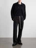 Rick Owens - Dietrich Straight-Leg Cotton-Twill Drawstring Trousers - Black