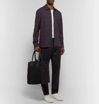 Club Monaco - Checked Cotton-Flannel Zip-Up Shirt Jacket - Burgundy