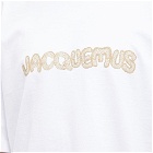 Jacquemus Men's Macrame Logo T-Shirt in White