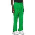 Off-White Green Wool Classic Trousers