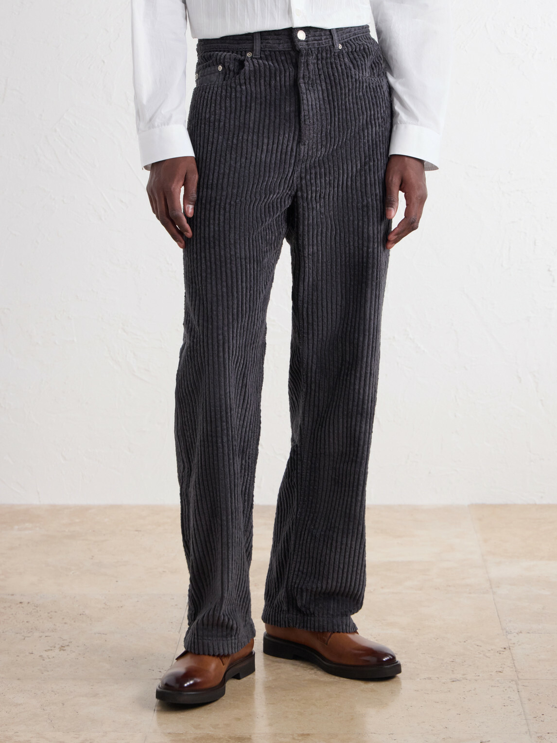mfpen - Generation Straight-Leg Cotton-Corduroy Trousers - Gray
