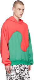 ERL Red & Green Swirl Hoodie